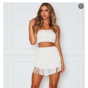 White Fox High Hopes Mini Skirt Off White